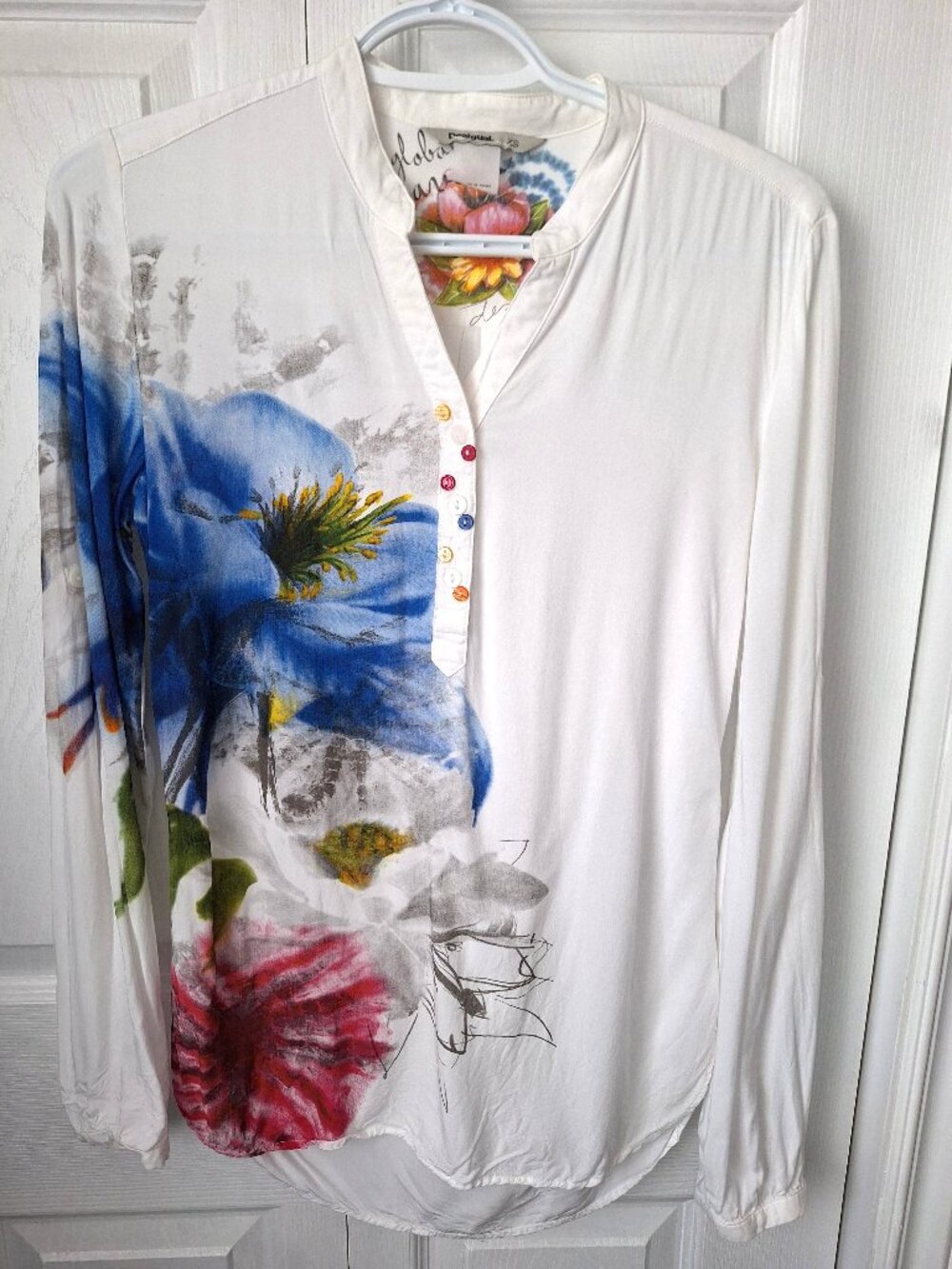 Desigual White Floral Top